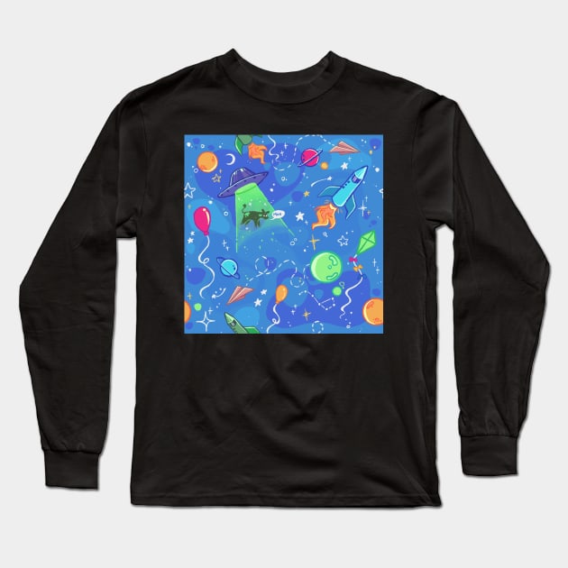 Planetary Long Sleeve T-Shirt by NeonBo